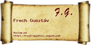 Frech Gusztáv névjegykártya