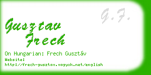 gusztav frech business card